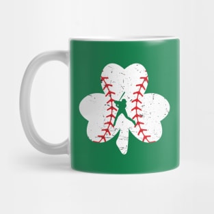 Distressed Shamrock Baseball St Patricks Day Mug